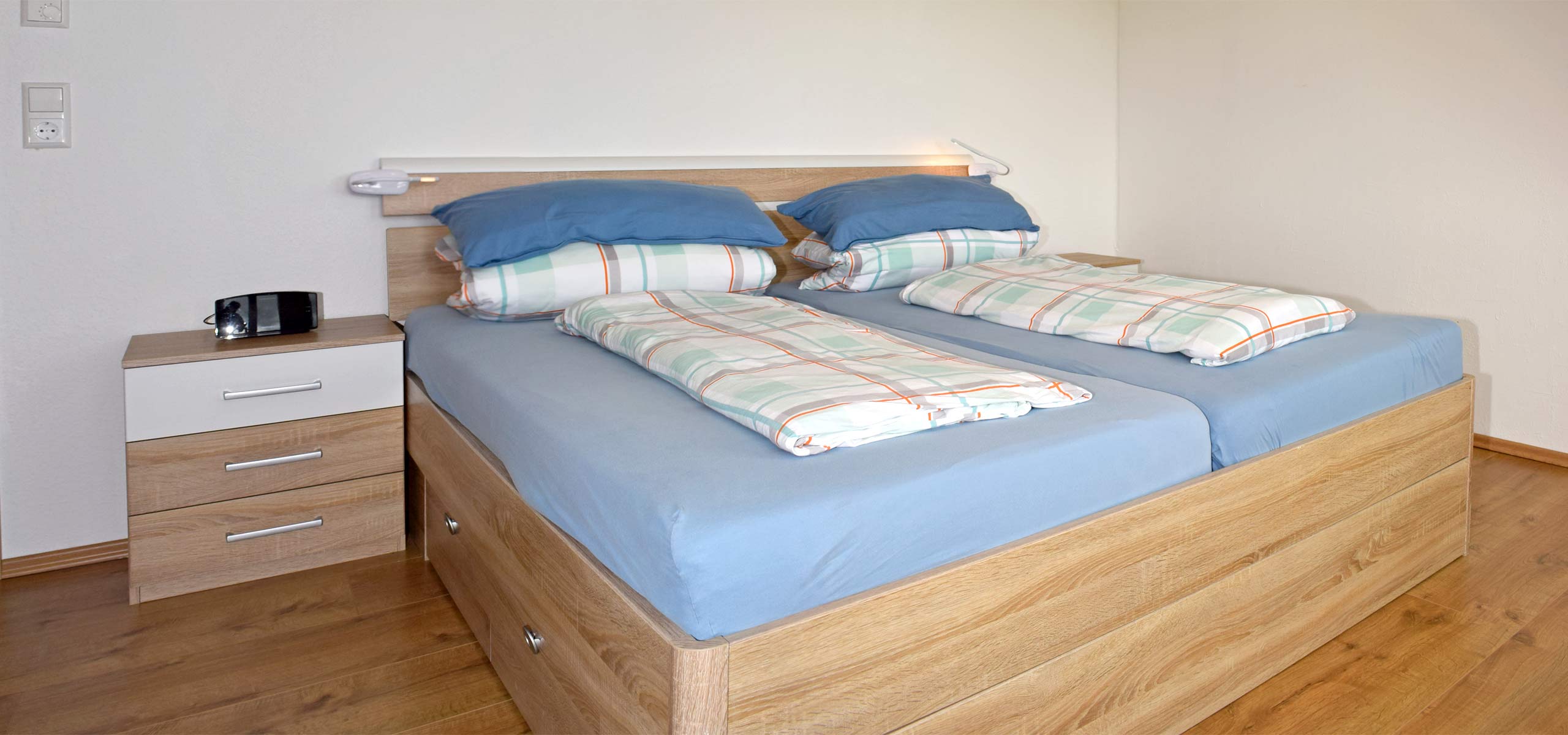 Doppelbett für erholsame Stunden